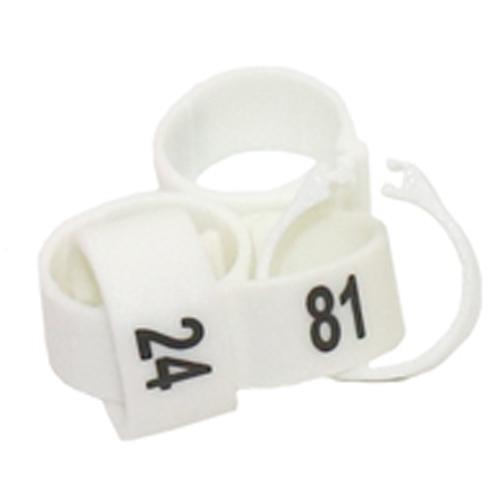 100 Pcs 12MM 14MM Bird Plastic Clip Rings Pigeon Colored Foot Ring No.1-100 For 10 Colors