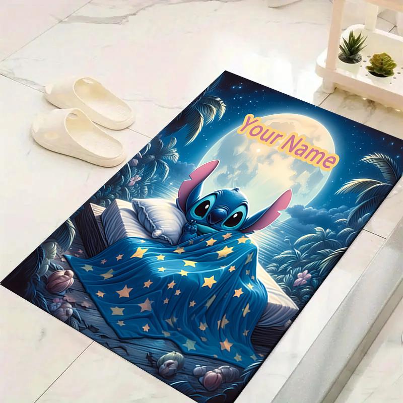 Custom 1Pc Mermaid Stitch Moonlight Adventure Rug Office Carpet Indoor Outdoor Entrance Doormat Nonslip Soft And Comfortable Living Room D916313