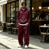 Men's Casual Tracksuit 2 Piece Outfit with Hoodie and Wide Leg Pants Loose Fit