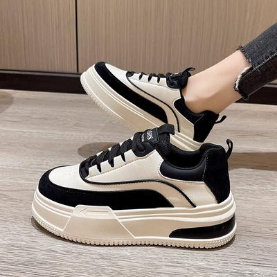 Buty niszowe damskie wiosenne i jesienne buty na deskorolkę nowe sportowe buty na platformie buty na koturnie wszechstronne buty na deskorolkę