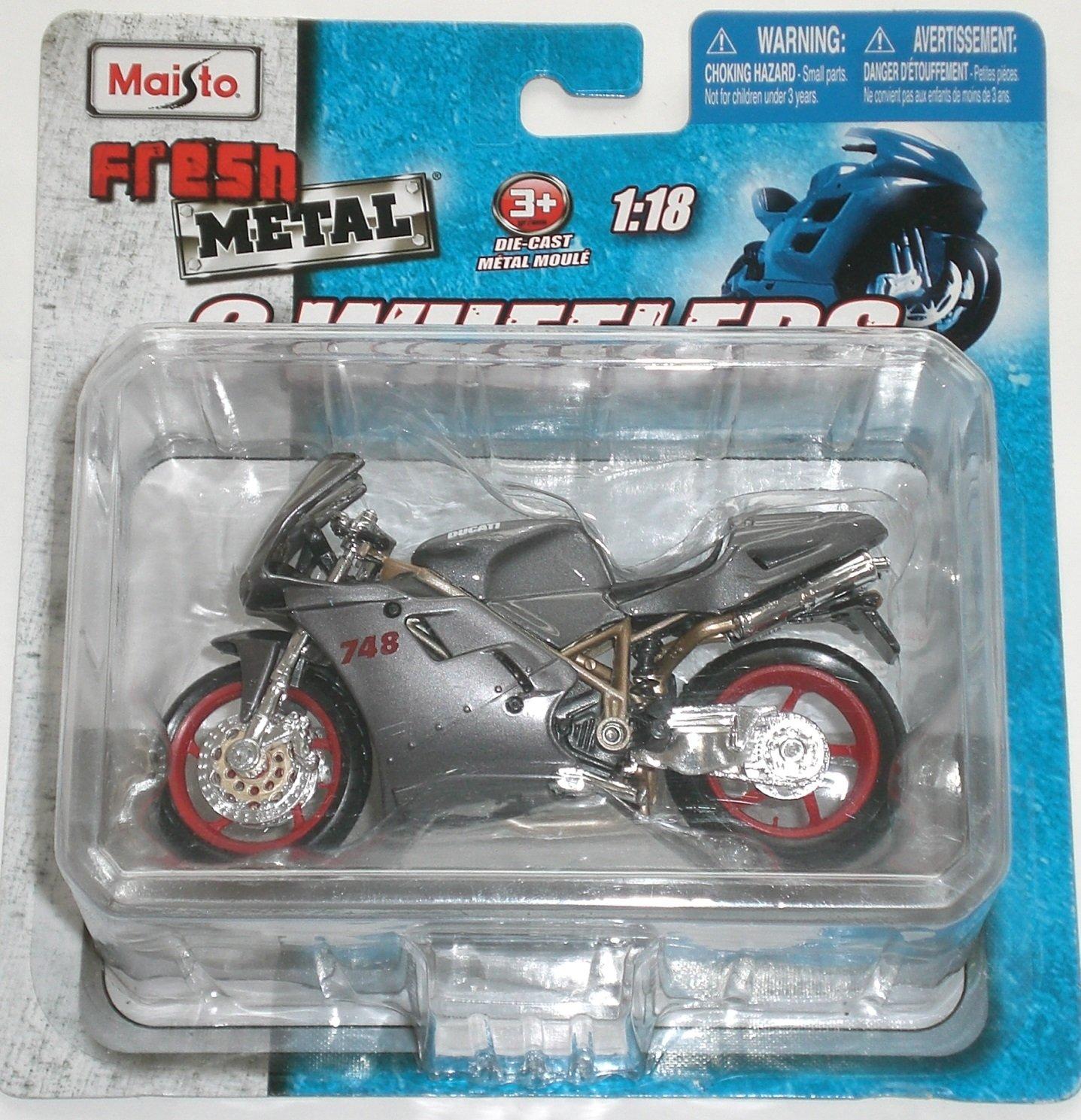 Свежий МЕТАЛЛИЧЕСКИЙ Масштаб 1/18 Двухколесные Ducati 748 Литая Металлическая Модель Мотоцикла от Maisto