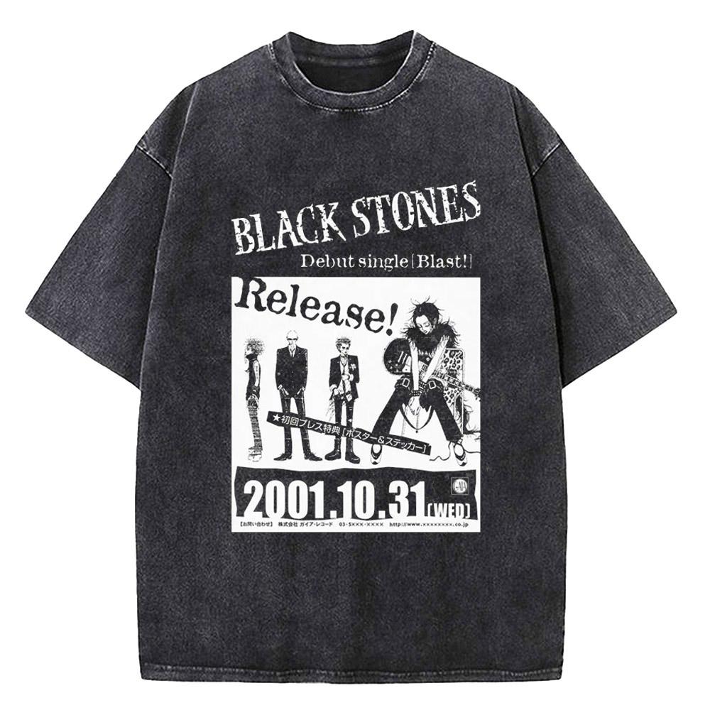 

Nana Osaki Printed Vintage Washed Tshirt Hip Hop Streetwear Summer Cotton Short Sleeve Men Harajuku Casual Tshirt S