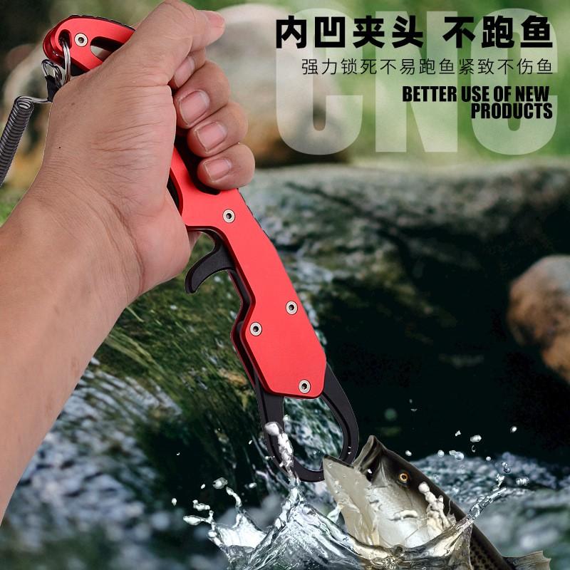 Aluminum Fishing Pliers With Fish Grip Tool Set Lure CNC Machined 6061 Alloy Multi-Color Options