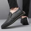 Fashion Men's Walking Loafers Breathable Male Outdoor Casual Shoes Leather Men Office Shoes Slip on Flats Man Versatile Driving Sneakers