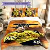 Football Club Duvet Cover Set - 3pcs Polyester Bedding Set with Digital Print, 1 Comforter Cover & 2 Pillow Shams