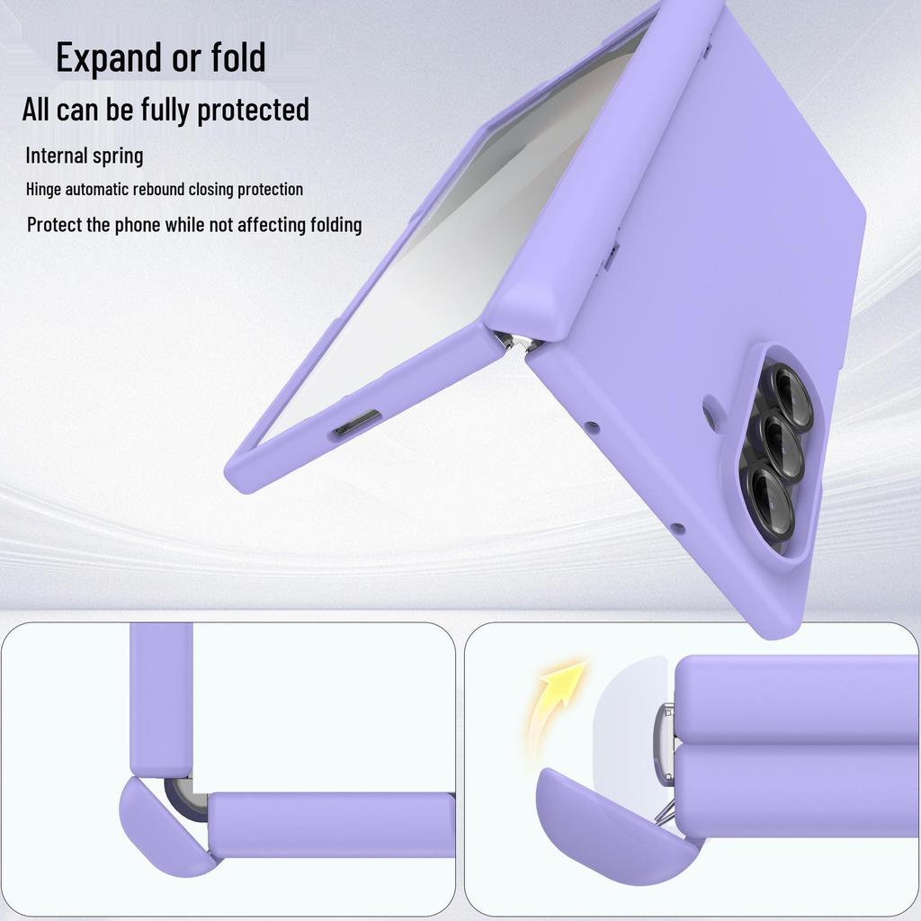 Samsung Z Fold7 Magnetic Wireless Charging Case with Spring Hinge and Skin-Feel Finish, compatible with Fold6.