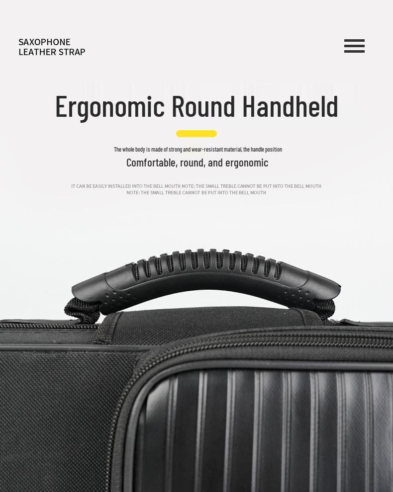 Portable Alto Saxophone Case - Shockproof, Drop-Proof Backpack with Single Shoulder and Handheld Options