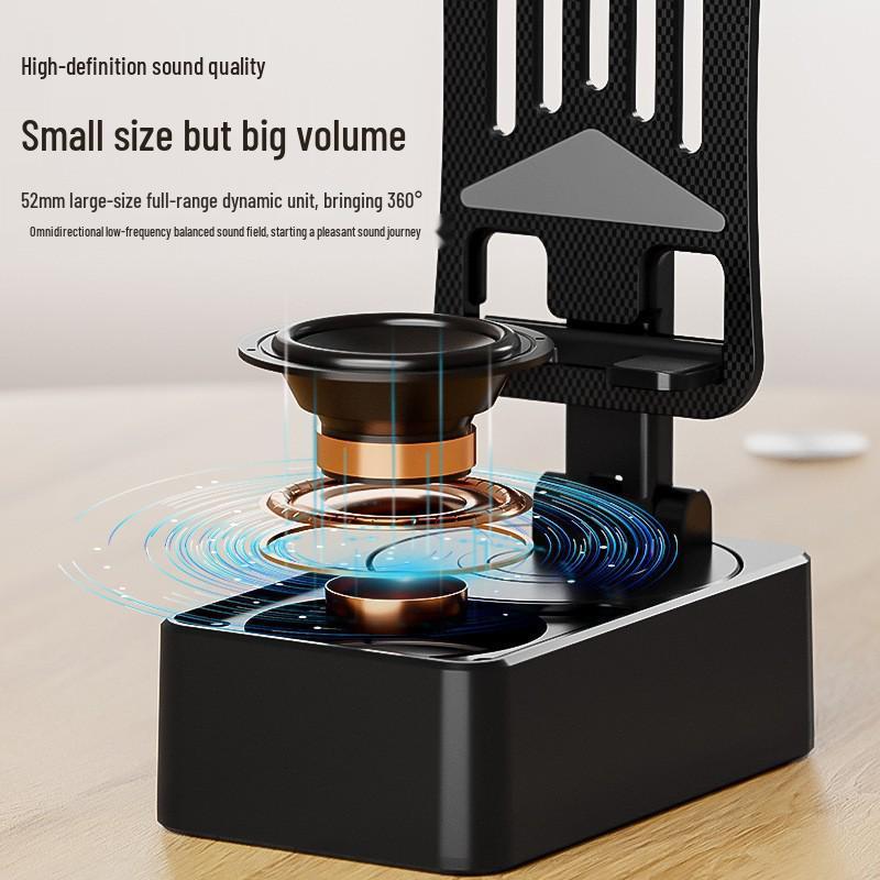 

Popular 360° Rotating Bluetooth Speaker & Charger Stand for Phones and Tablets