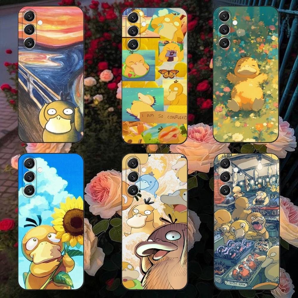 Cool-P-Psyduck Cute Phone Case For Samsung Galaxy A13,A21s,A22,A31,A32,A52,A53,A71,A80,A91 Soft Black Shell