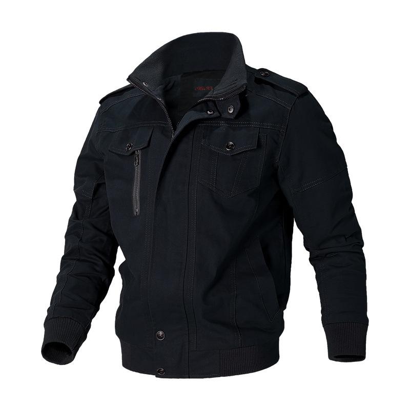 Spring and Autumn Men's Autumn New Large Size Jacket Washed Empty Tooling Jacket