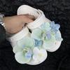 Verde Menta, Orchidea Farfalla, Fiore di Scarpa, Sensazione di Lusso, Fibbia per Scarpe, Creatività Personalizzata, Fibbia per Scarpe a Foro Primavera ed Estate, Decorazione per Scarpe