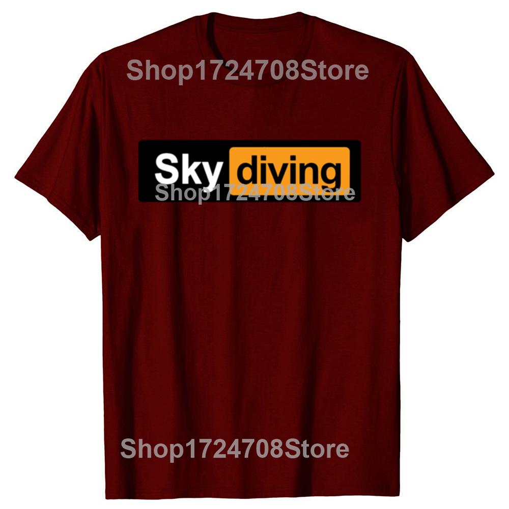 Vinage Skydiving Skydive Sky Diver Paragliding Parachu Paraglider Fashion Casual Oversized T-shirts Men's 100% Cotton T Shirt