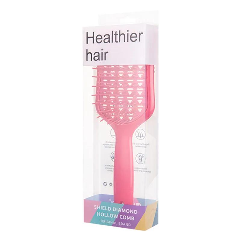 9-Rows Detangling Hair Brush Denman Detangler Hairbrush Scalp Massager Straight Curly Wet Removable DIY Hair Comb Brush