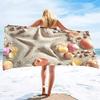 Beach Shell Conch Print Beach Towel Ocean Theme Microfiber Bath Towel Quick Dry Sand Free Face Towels for Sport Travel Spa Gym