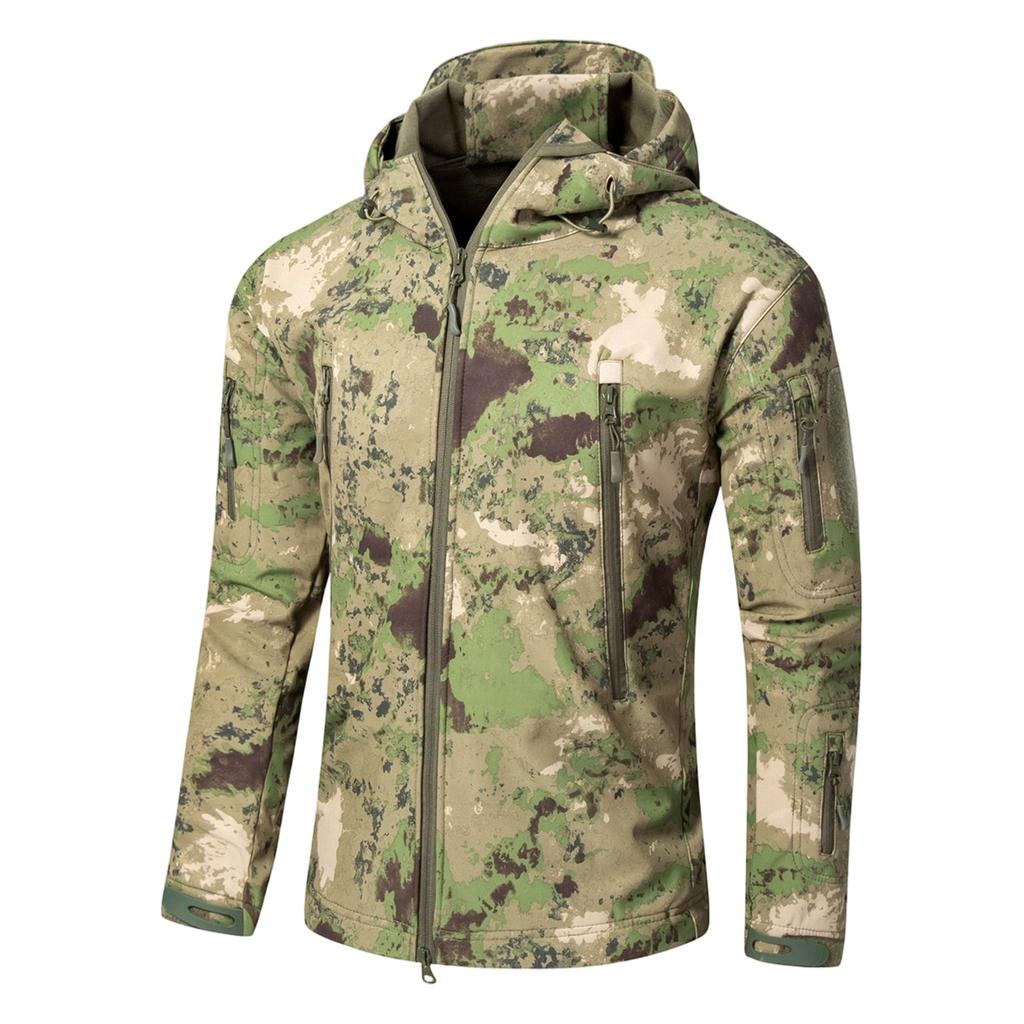 Herren Tarnfarbene Multifunktionale Outdoor Winterjacke zum Wandern und Reisen