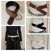 Metal Buckle Leather Waistband Jeans Girdle Western Cowboy Belt Retro Women Wide Belt  Girl