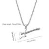 Street Mini Rock Music Guitar Pendant Fashion Titanium Steel Necklace Jewelry
