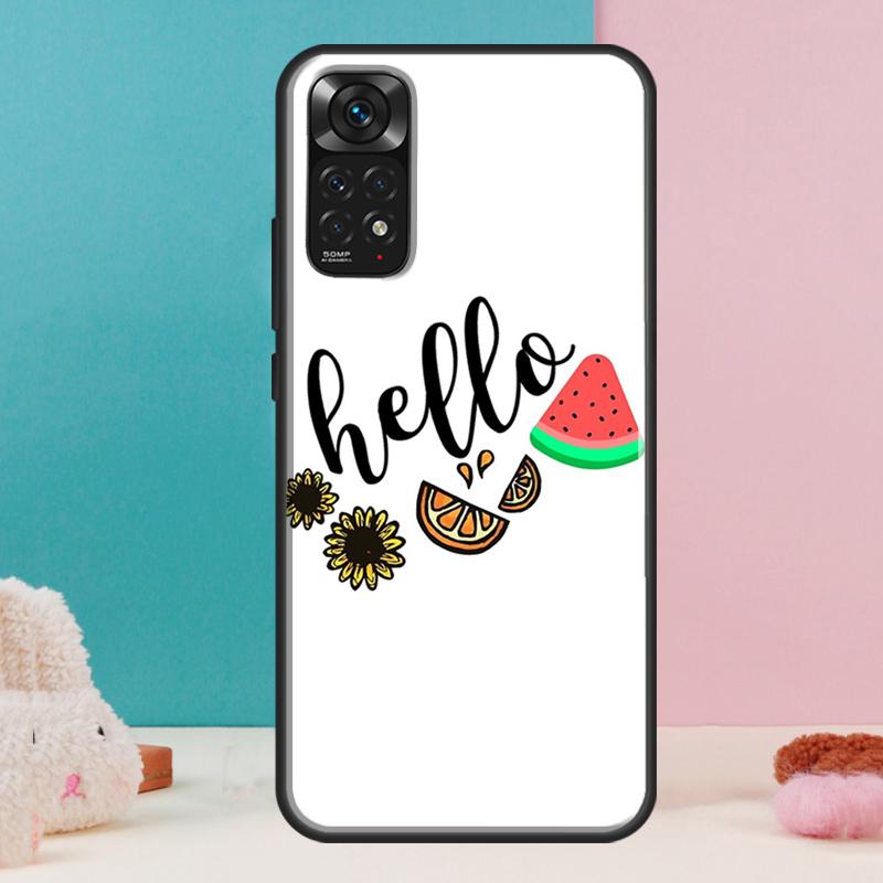 Hallo Sommerblumen Hülle Für Xiaomi Redmi Note 13 12 Pro 14 11 9 10 9S 10S 11S 12S Redmi 14C 13C 10C 12C Abdeckung