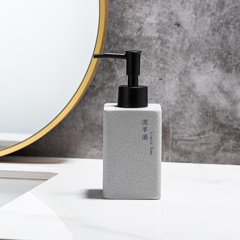 hotel 330ml sanitizer bottles Bathroom lotion Bottle Bath Pump Bottle Imitation rock ceramic Portable Travel Soap Dispenser