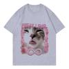Funny Meme Cat Face Graphic Tshirts Unisex Women Casual Vintage T Shirts Unisexs Oversized Tshirts T Shirt Women