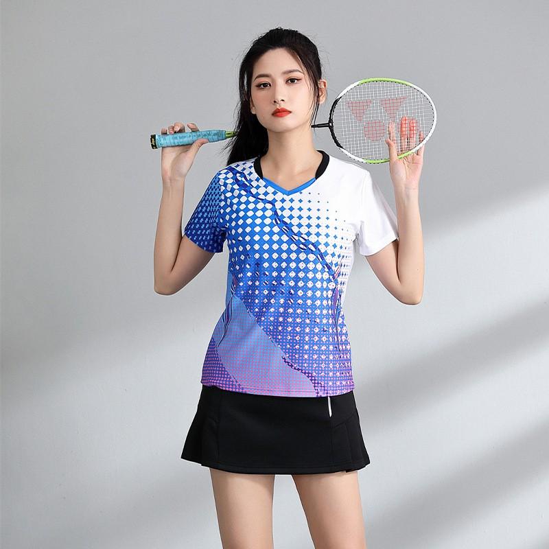 Quick-Dry Breathable Badminton Sport Set Unisex Short Sleeve Top Shorts Tennis Pickleball Running Gym