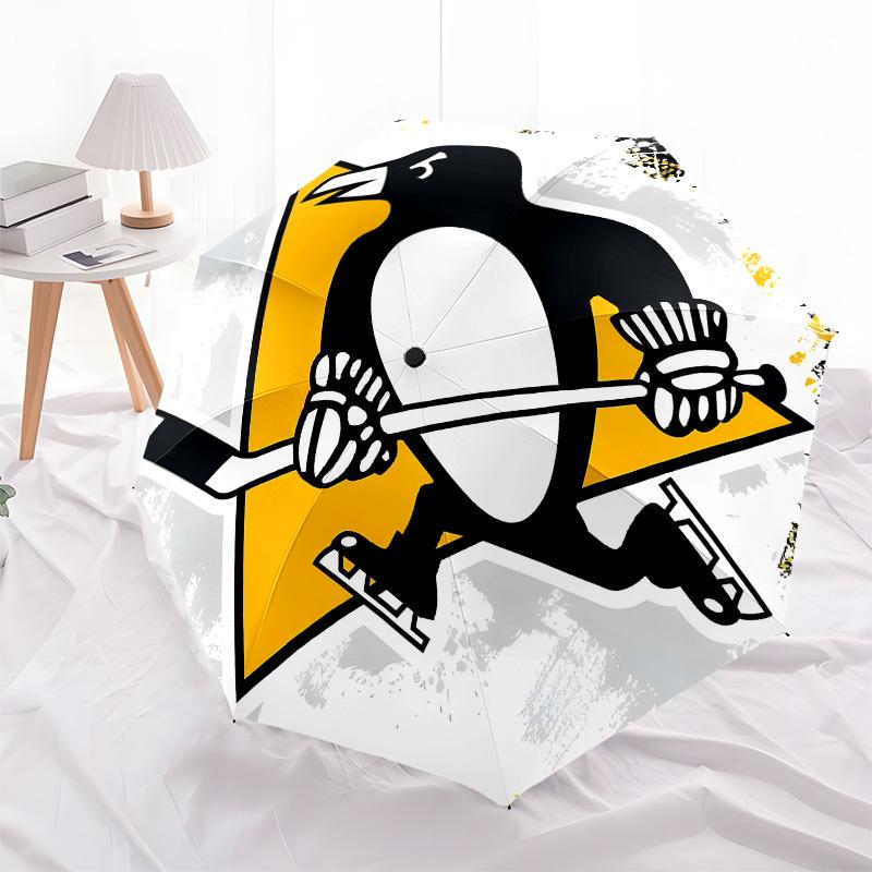 Penguins Hockey- Automatic Opening and Closing, 8-rib Structure Portable Umbrella, Suitable for Men and Women in All Seasons - Perfect Gift