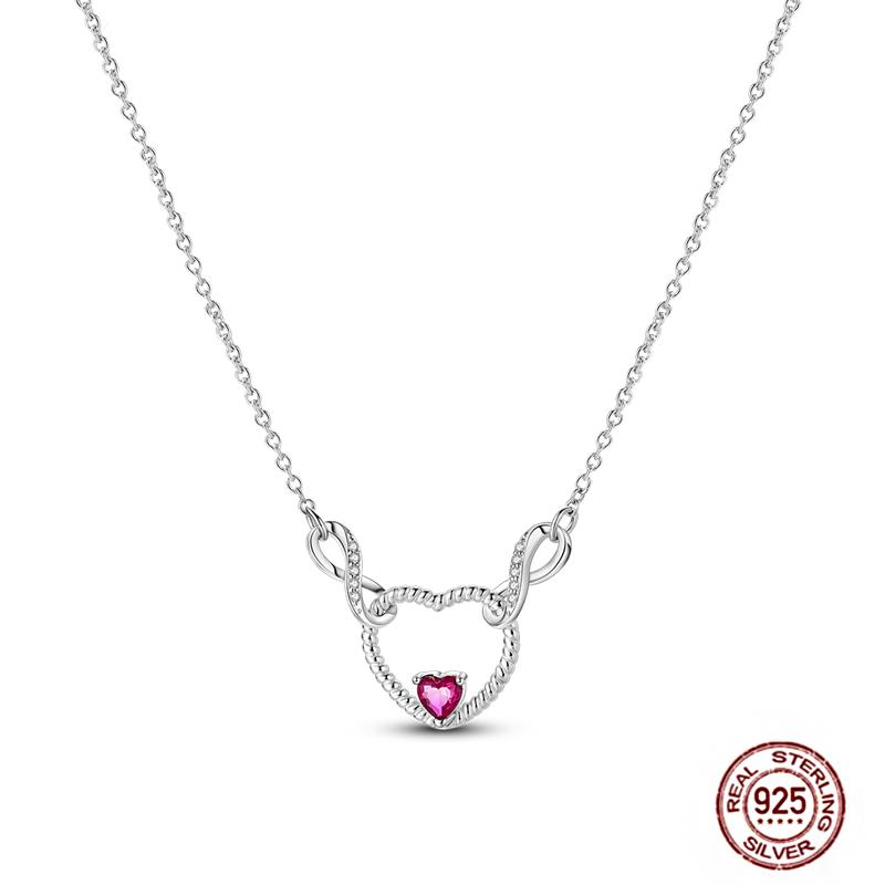 Copper Pendant Necklace Pink Heart Star Moon Firefly Plant Charm Basic Chain Necklaces Original Festival Jewelry For Women G