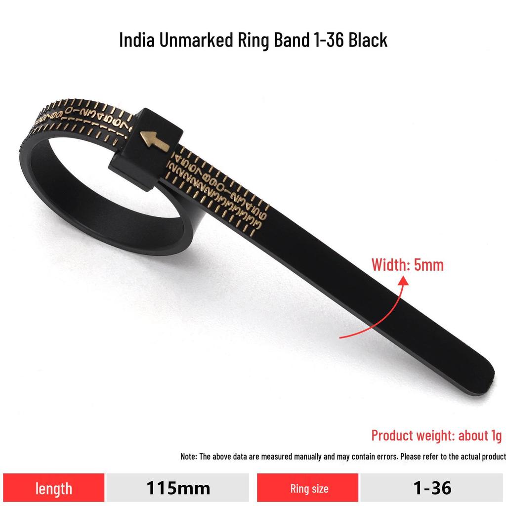 Adjustable Ring Sizer Belt for Finger Measurement