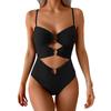 One Piece Swimsuit Women Sexy Solid Color Bikini Swimwear Fashion Elegant Beach Vacation Swimwear