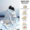 1 st Cinnamoroll Namntäcke Lätt Flanellpläd för Soffa Säng Resa Camping Vardagsrum Kontor Soffa Stol