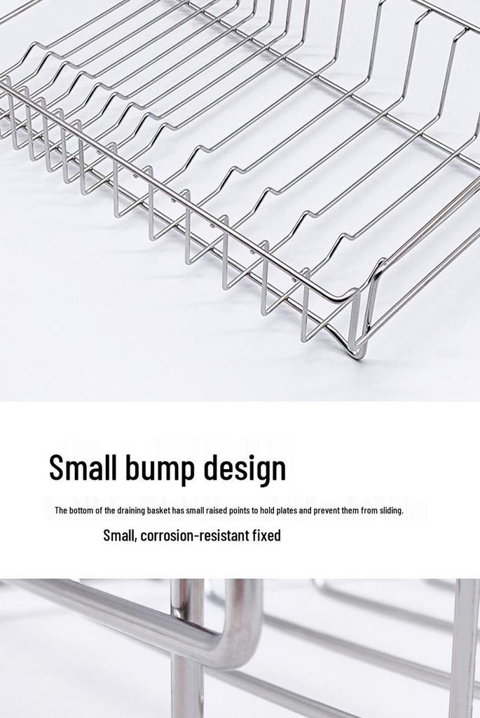 304 Stainless Steel Retractable Kitchen Storage and Draining Rack