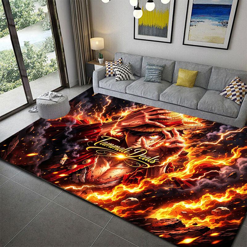 One Piece Dorm Room Rug Soft Non-Slip Carpet for Bedroom Decor 60x90cm