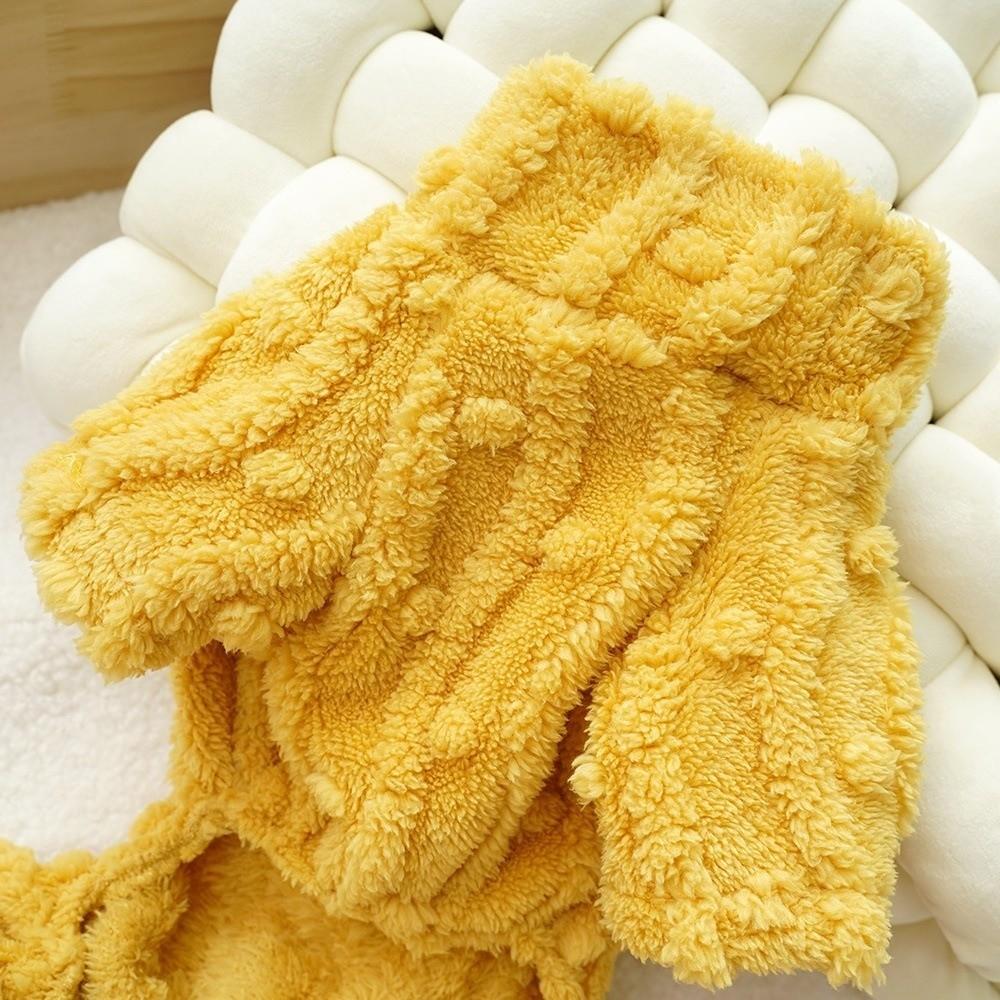 Dog Coat Warm Dog Four Legged Clothes Thicken Fleece Dog Jumpsuit Soft with D Ring Winter Dog Pajamas Outdoor Wear