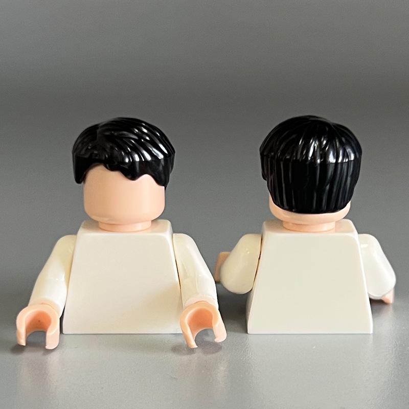 Compatible Lego Boy's Small Particle Hair Building Blocks MOC Parts DIY Assembly Toy Accessories
