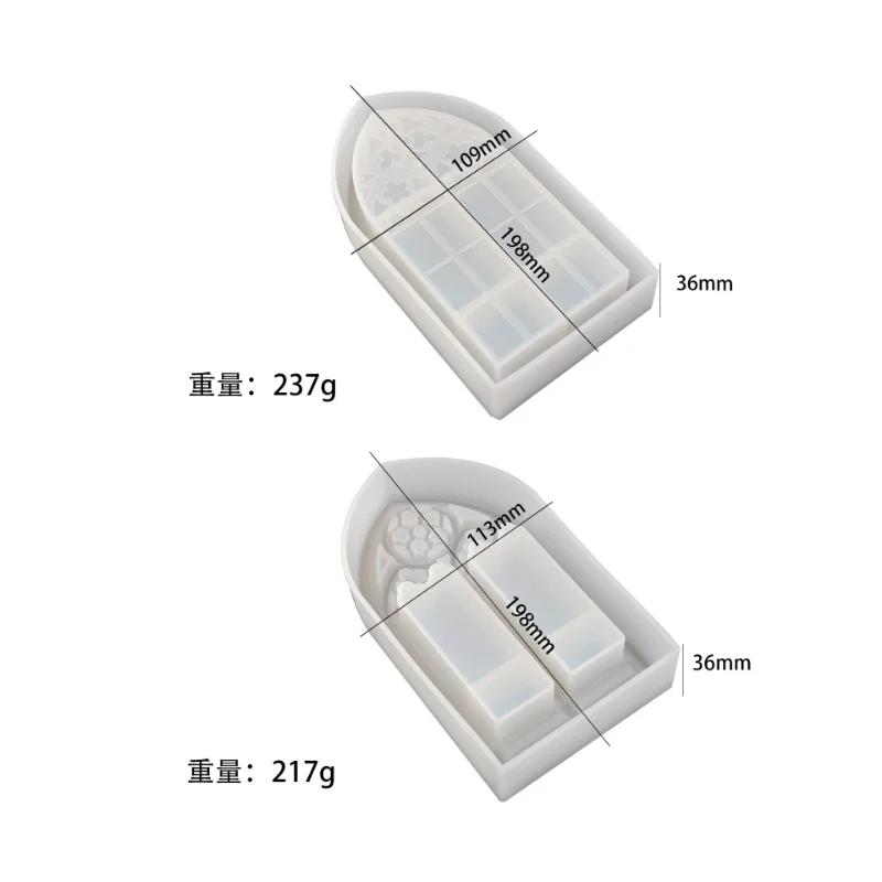 Church Window Crystal Epoxy Resin Mold Cabinet Storage Box Silicone Mould for Jewelry Display Holder Tray DIY Dish Mold