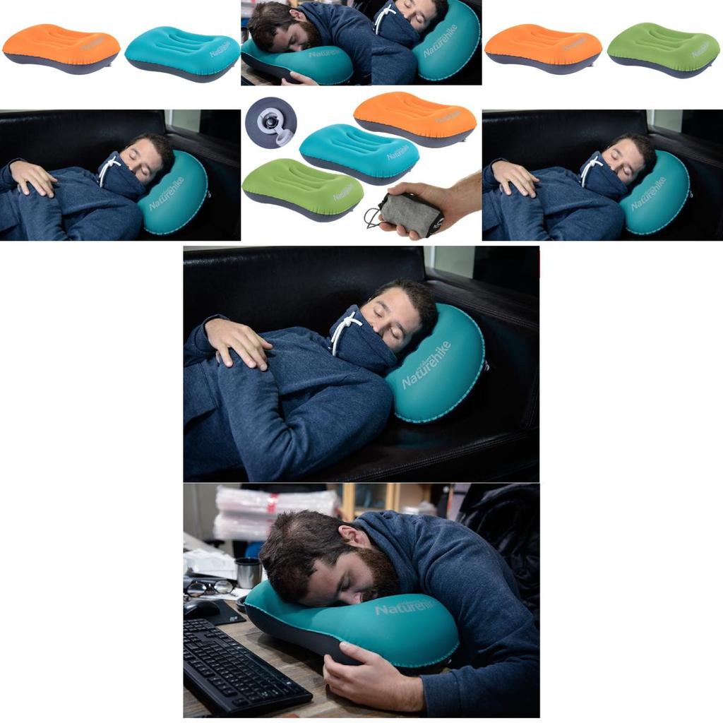 Naturehike Letter Print Travel Inflatable Pillow For Long Flights And Outdoor Use