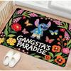 Stitch Welcome Door Mat Non Slip Polyester Floor Mat Flowers and Butterfly Entrance Bathroom Entrance Home Decoration Rugs