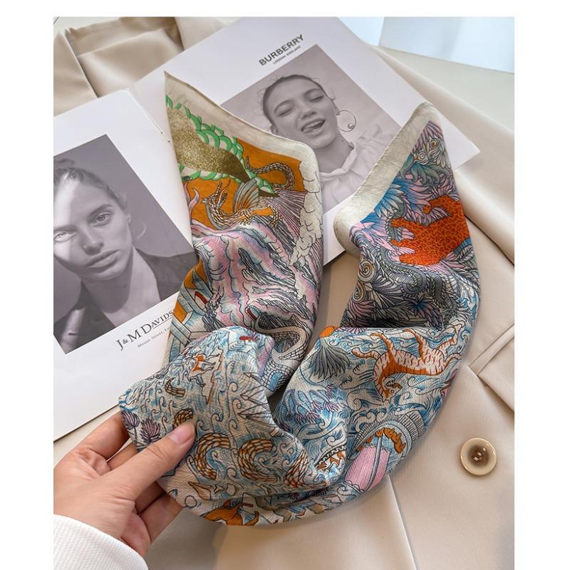 Women S Fashion Small Square Scarf For Spring Autumn Neck Protection