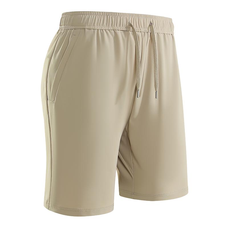 Men's Plus Size Outdoor Shorts, Outdoor Sports and Leisure Ice Silk Shorts, Five Quarter Length Shorts, Loose Straight Leg Elastic Quick Drying Shorts