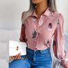 Ladies Fashion Women Polo Shirt Single Breasted Feather Lantern Sleeve Tops Spring Summer Temperament