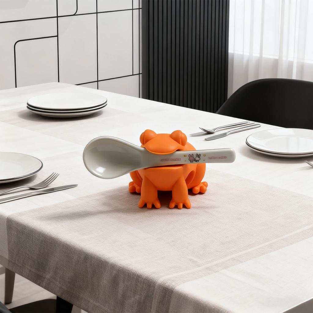 Silikonový držák na lžíce na sporák Žába Uvolňovač páry Roztomilé kuchyňské doplňky Pomůcky na vaření Skvělé kuchyňské gadgety