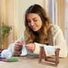 Wooden Yarn Ball Holder - Horizontal Spinning Rack for Crochet & Knitting. Perfect Gift for Crafters & DIY Enthusiasts.