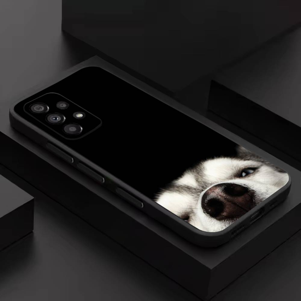 

Husky Puppy Dog Funny For Samsung S 26,25,24,23,22,30,21,10,9,Ultra,Plus,Lite,FE,4,5G Black Soft Case Phone Case SamsungS23plus5G
