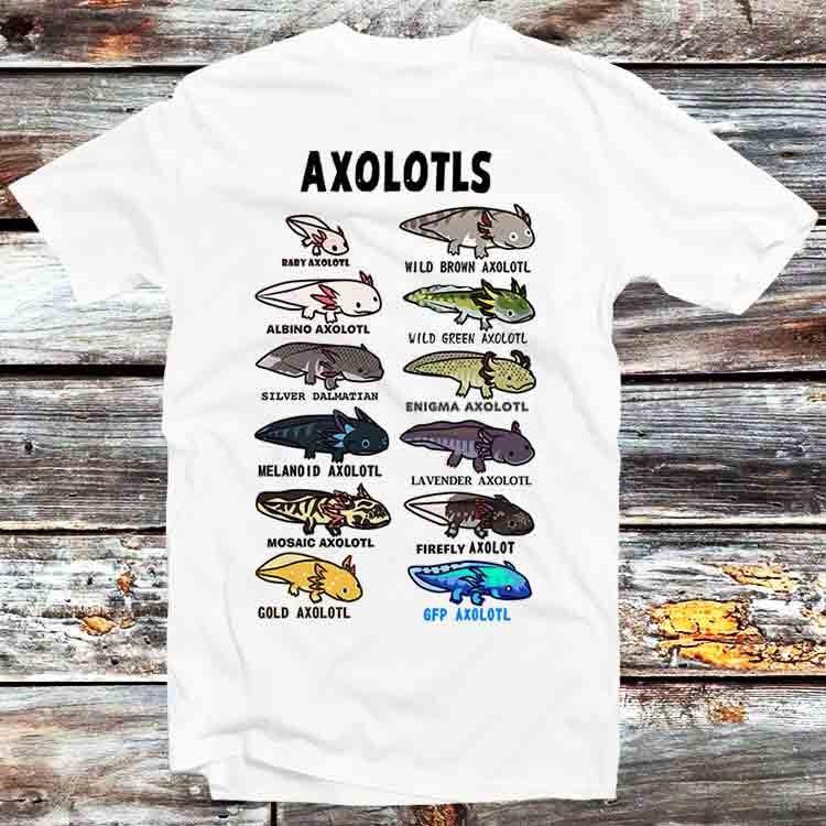 

Axolotl Types Names List T Shirt B704 M
