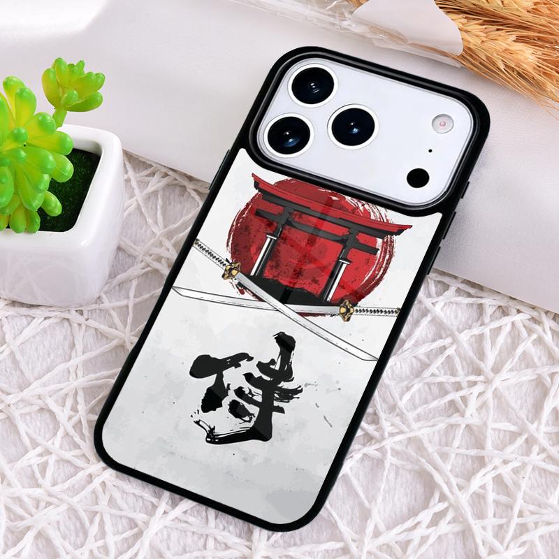 Bushido und Japanische Sonne Handyhülle für iPhone 17 Air 16 15 11 12 14 13 Pro Max Stoßfeste Hülle