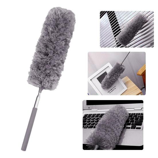 Telescopic Extend Microfiber Duster Dusting Brush Desk Car Soft Cleaning Tool