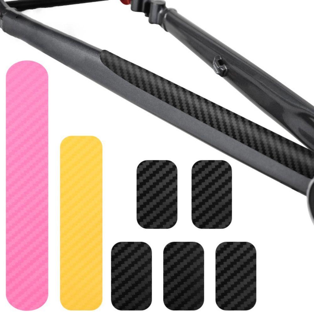 Carbon Fiber Look Bicycle Frame Sticker Water Resistant Frame Guard Patch Road Bikes