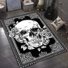 Black and White Skull Art Print Carpet for Living Room Bedroom Bedside Sofa Table Floor Mat Home Area Rug Decor Large Size