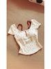 Women's Spicy Girl Two-Piece Floral Camisole T-Shirt with Bra Pads - Slimming Summer Short-Sleeve Top