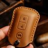 Handgjort nyckelfodral i äkta läder för Toyota fjärrkontroll